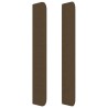 Tête de lit avec oreilles Marron foncé 203x16x118/128 cm Tissu 