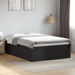 Cadre de lit sans matelas noir 140x190 cm 