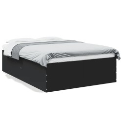Cadre de lit sans matelas noir 140x190 cm 