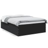 Cadre de lit sans matelas noir 140x190 cm 
