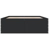 Cadre de lit sans matelas noir 140x190 cm 