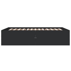 Cadre de lit sans matelas noir 140x190 cm 
