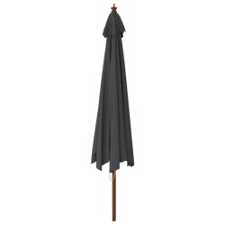 Parasol de jardin avec mât en bois anthracite 400x273 cm 