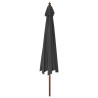 Parasol de jardin avec mât en bois anthracite 400x273 cm 