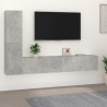 Ensemble de meubles TV 4 pcs Gris béton Bois d'ingénierie 