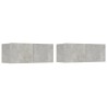 Ensemble de meubles TV 4 pcs Gris béton Bois d'ingénierie 