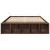 Cadre de lit sans matelas chêne marron 135x190 cm 
