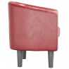 Fauteuil rouge bordeaux similicuir 