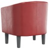 Fauteuil rouge bordeaux similicuir 