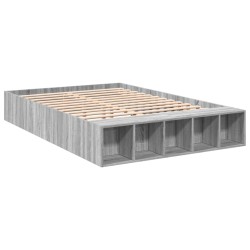 Cadre de lit sans matelas sonoma gris 135x190 cm 