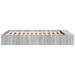 Cadre de lit sans matelas sonoma gris 135x190 cm 