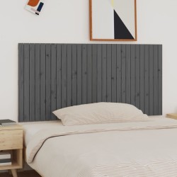 Tête de lit murale Gris 185x3x90 cm Bois massif de pin 