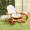 Chaise à bascule Adirondack avec coussins bois massif d'acacia 