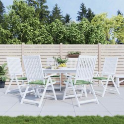 Coussins de chaise lot de 6 motif de feuilles 50x50x4 cm tissu 