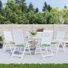 Coussins de chaise lot de 6 motif de feuilles 50x50x4 cm tissu 