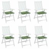 Coussins de chaise lot de 6 motif de feuilles 50x50x4 cm tissu 