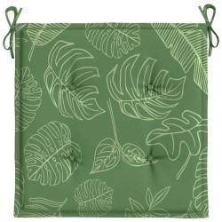 Coussins de chaise lot de 6 motif de feuilles 50x50x4 cm tissu 