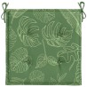 Coussins de chaise lot de 6 motif de feuilles 50x50x4 cm tissu 