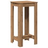 Table de bar chêne artisanal 51x50x103,5 cm bois d'ingénierie 