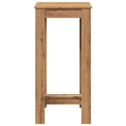 Table de bar chêne artisanal 51x50x103,5 cm bois d'ingénierie 