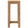 Table de bar chêne artisanal 51x50x103,5 cm bois d'ingénierie 