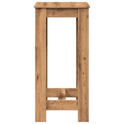 Table de bar chêne artisanal 51x50x103,5 cm bois d'ingénierie 