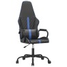 Chaise de jeu de massage bleu et noir similicuir 