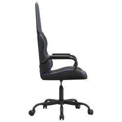 Chaise de jeu de massage bleu et noir similicuir 