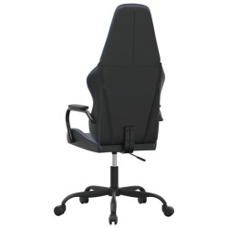 Chaise de jeu de massage bleu et noir similicuir 