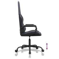 Chaise de jeu de massage bleu et noir similicuir 