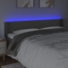 Tête de lit à LED Gris 183x16x78/88 cm Similicuir 