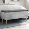 Banc de rangement gris béton 102x42x46 cm bois d'ingénierie 