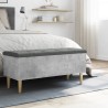 Banc de rangement gris béton 102x42x46 cm bois d'ingénierie 