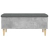 Banc de rangement gris béton 102x42x46 cm bois d'ingénierie 