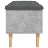 Banc de rangement gris béton 102x42x46 cm bois d'ingénierie 