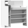 Armoire à chaussures blanc 100,5x28x100 cm bois d'ingénierie 