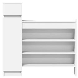 Armoire à chaussures blanc 100,5x28x100 cm bois d'ingénierie 