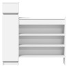 Armoire à chaussures blanc 100,5x28x100 cm bois d'ingénierie 