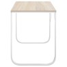 Bureau d'ordinateur Blanc et chêne 110x60x73 cm Aggloméré 