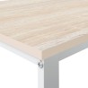 Bureau d'ordinateur Blanc et chêne 110x60x73 cm Aggloméré 