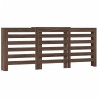 Cache-radiateur chêne marron 205x21,5x83,5 cm bois d'ingénierie 