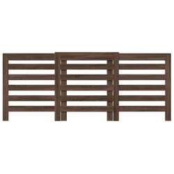 Cache-radiateur chêne marron 205x21,5x83,5 cm bois d'ingénierie 