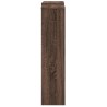 Cache-radiateur chêne marron 205x21,5x83,5 cm bois d'ingénierie 