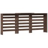 Cache-radiateur chêne marron 205x21,5x83,5 cm bois d'ingénierie 