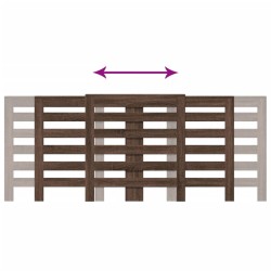 Cache-radiateur chêne marron 205x21,5x83,5 cm bois d'ingénierie 
