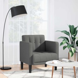 Canapé-chaise accoudoirs gris foncé 53 cm tissu 