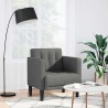 Canapé-chaise accoudoirs gris foncé 53 cm tissu 