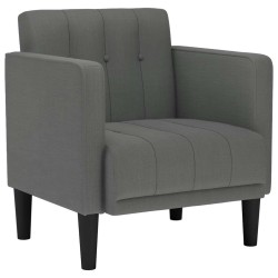 Canapé-chaise accoudoirs gris foncé 53 cm tissu 