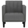 Canapé-chaise accoudoirs gris foncé 53 cm tissu 