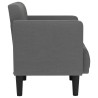 Canapé-chaise accoudoirs gris foncé 53 cm tissu 